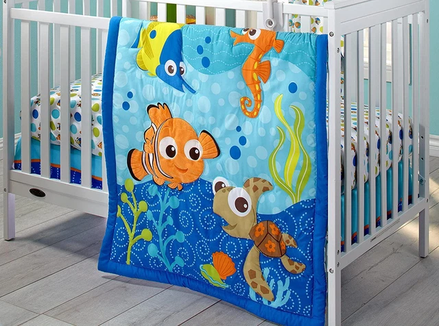 Crib Bedding Set Disney Nemo 3 Piece Comforter Blanket Sheet Bed Skirt Ocean Crib Bedding Set Disney Nemo 3 Piece Comforter Blanket Sheet Bed Skirt Ocean