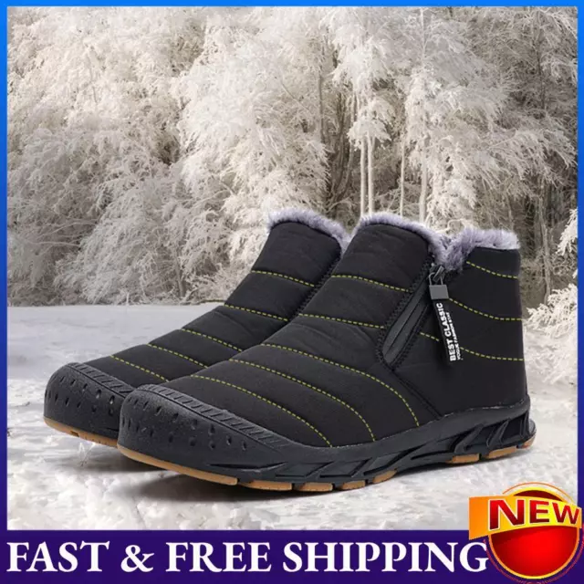 MEN WARM PLUSH Fur Ankle Boots Winter Snow Boots Short Shaft Boots for ...
