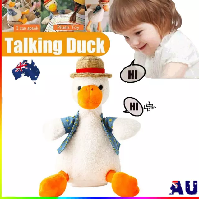 Talking Duck Funny Plush Toy Repeats What You Say Mimicry Toy Pet Kids Gift