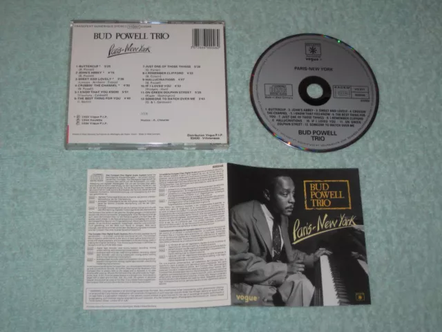 Bud Powell Trio Paris-New York early West Germany CD, near mint, Vogue grey face