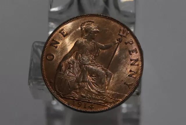 🧭 🇬🇧 Uk Gb Penny 1914 High Grade B59 #9799