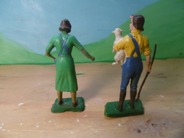 Collection Miniatures STARLUX Années 60/70 - 6 Personnages De La Ferme (plastique) - Occasion