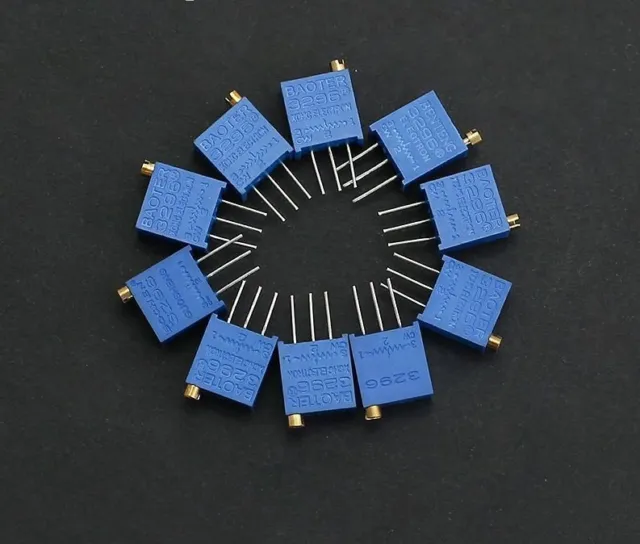 Trimming Potentiometers Variable Resistors 100 Ohm 200 Ohm 1K to 1M 3296W 20 Pcs