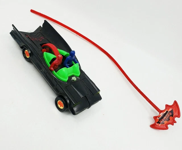 Vintage 1973 AHI Batmobile Azrak Hamway Zip T Pull Cord Toy Batman Robin Car R19 Vintage 1973 AHI Batmobile Azrak Hamway Zip T Pull Cord Toy Batman Robin Car R19