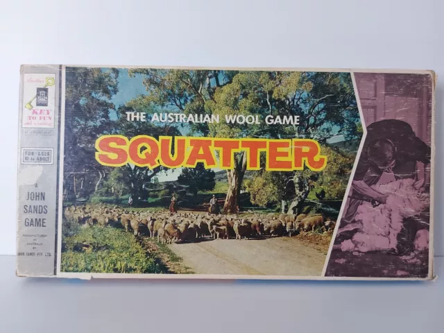 Squatter Board Game John Sands 1961 Vintage Antique Retro Australia Wool