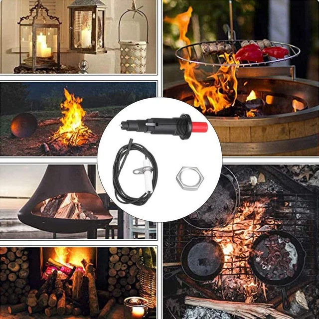 Kit Universel D'allumage Pilote Gaz - Vanne 3 Voies 6mm + Bouton Poussoir + étincelle + Thermocouple