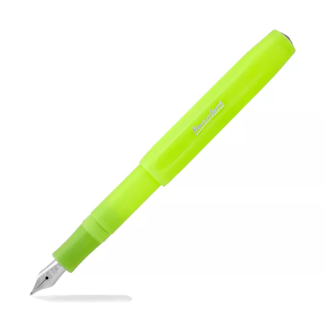 Kaweco Frosted Sport Fountain Pen in Lime - Double Broad Point - NEW in box