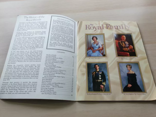 Panini Royal Family Sticker Album 1988 Near Full - 14 Stickers Missing 3