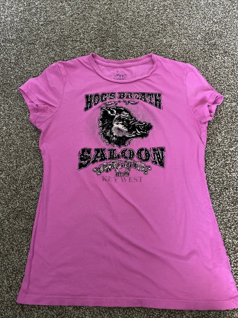 Woman’s Pink Hogs Breath Saloon Key West XL short Sleeve Tee Short