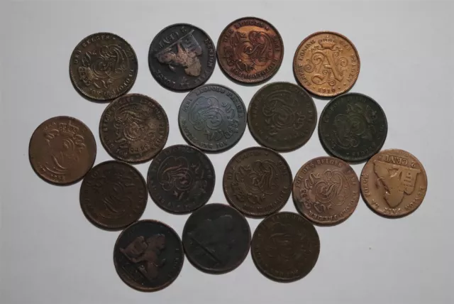 🧭 🇧🇪 Belgium 2 Centimes - Old Coins Collection B53 #3 Bx7-71-80