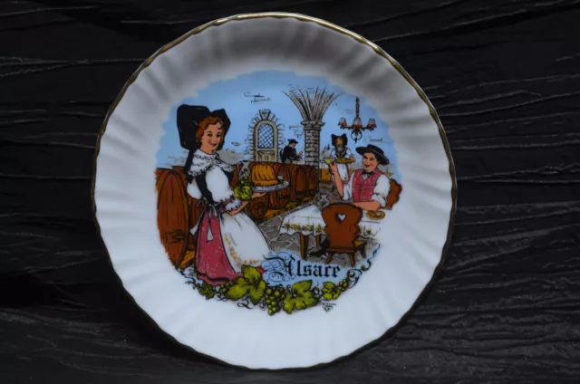 Ancienne Assiette Decor Alsace