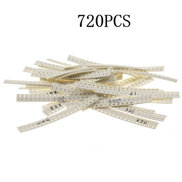 Comodo pacchetto condensatore 720 pz. smd per applicazioni generiche