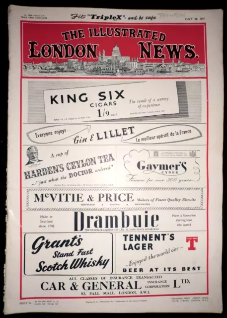 Illustrated London News (September 1st 1951) Vintage Magazine, Original Format