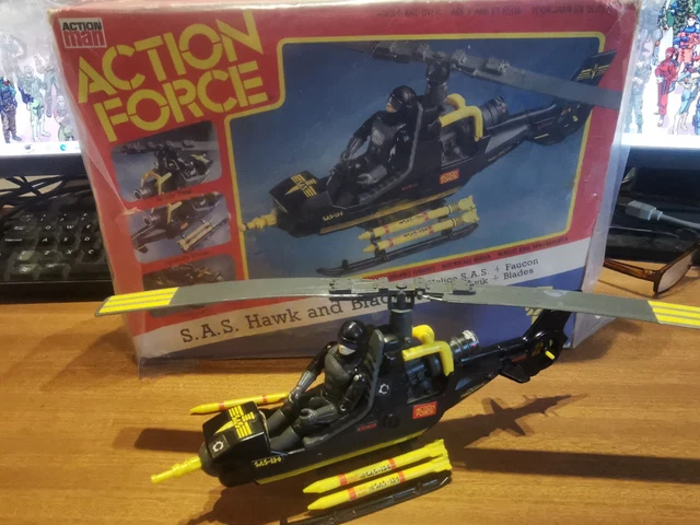 VINTAGE PALITOY ACTION Force SAS Hawk And Blades With Box 1984 Rare Gi ...