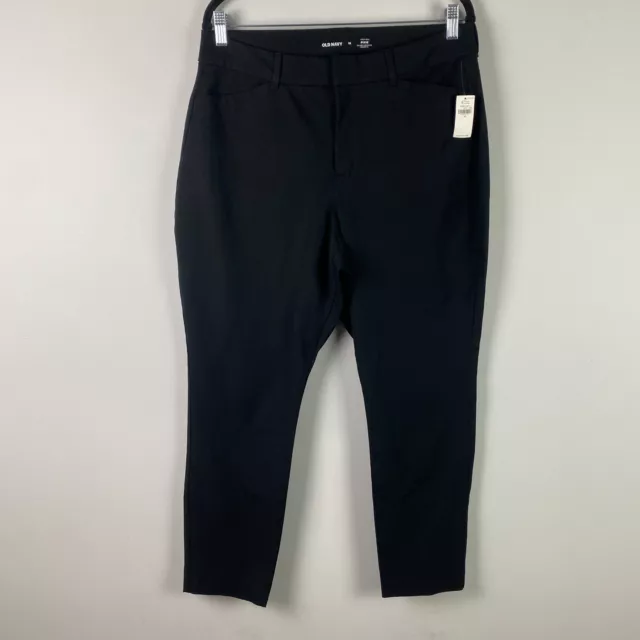 Old Navy Pixie Pants Womens 16 High Rise Ankle Black Curvy Stretch