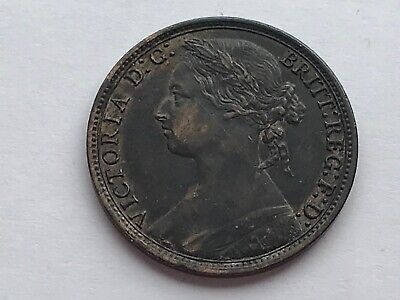 1880 1 un Penny Reine Victoria Bronze 9.45 G ⌀ 30.8 MM Km #755