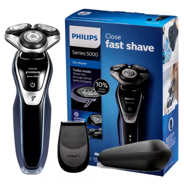 Pour rasoir électrique Philips série 5000 Dry, S5355/82, avec Turbomode