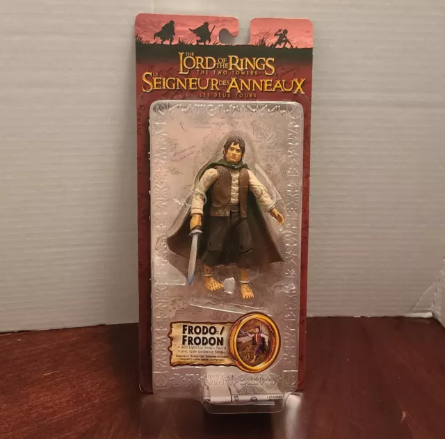New In Package Lord Of The Rings Two Towers Frodo w Light-Up Sting Figure