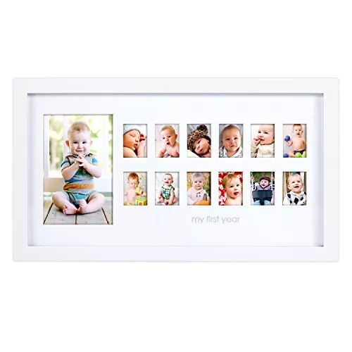 Pearhead My First Year Photo Moments Baby Keepsake Frame, Baby�s First Year Keep