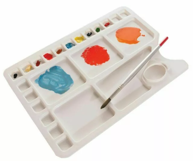 Frisk Large Plastic Oblong Mixing Palette - Watercolour - Acrylic - Oil