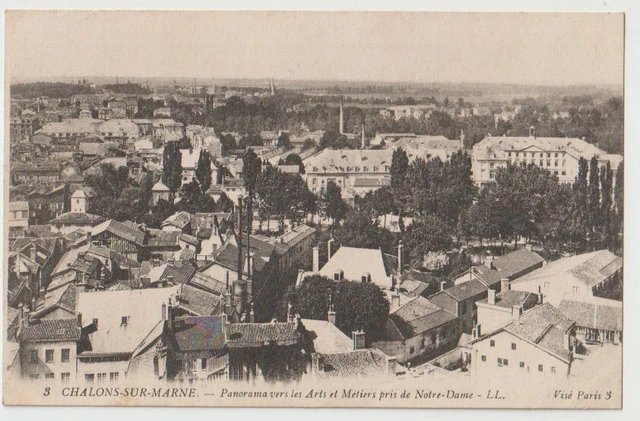 CPA 51 - Chalons sur Marne - Panorama towards the Arts and Crafts [B12]