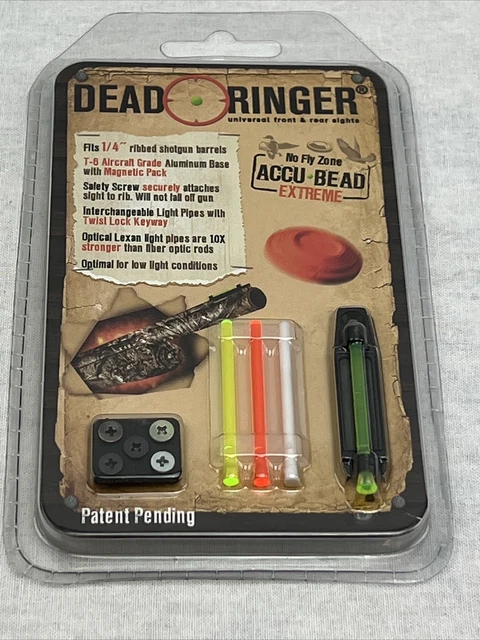Dead Ringer, 4416 1/4" Accu-Bead Extreme Sight Set - Black