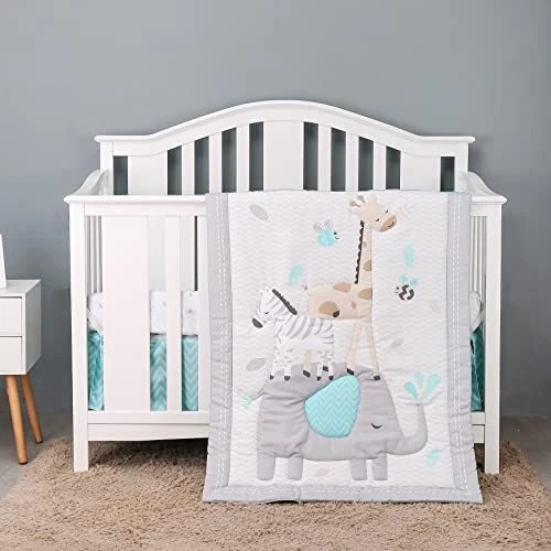 Safari Bedding Sets for Boys | 3 Piece 3 Pieces Gray - the First Best Friend