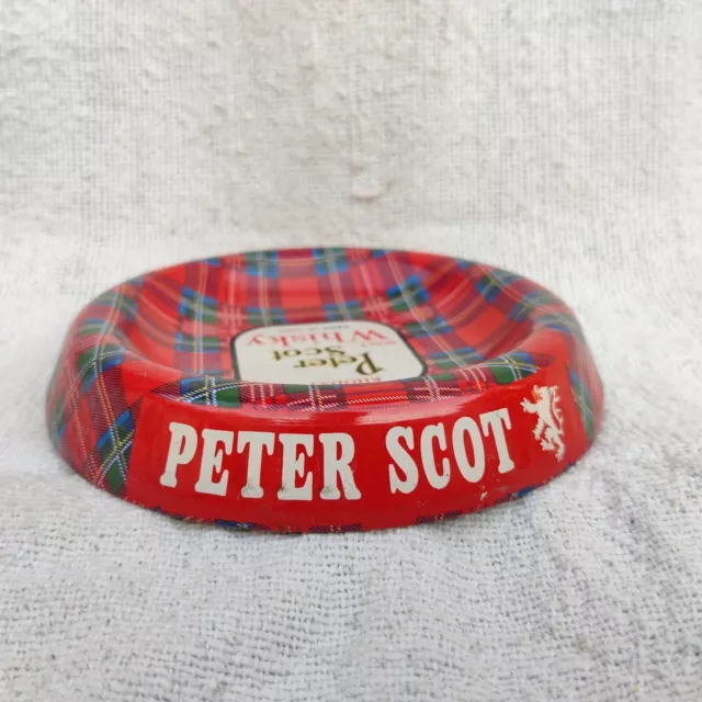 1950s Vintage Khodays Peter Scot Malt Whisky Adverting Tin Ashtray T1100 2