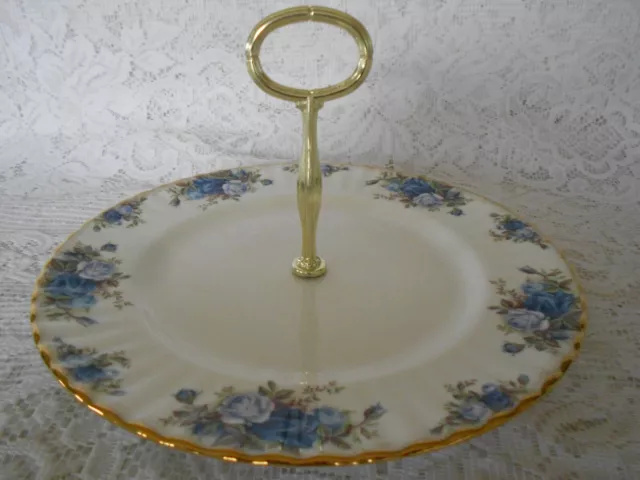 Royal Albert "Moonlight Rose"  English Bone China 1 Tier Cake/Sandwich Plate Vgc