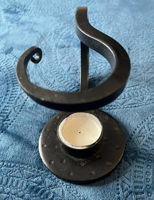 Black Metal Candle Holders Wroght Iron HAND MADE! Votive, and Small Candles Nice