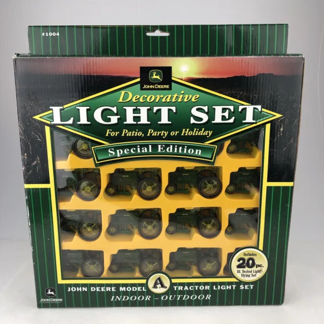 John Deere Model A Tractor Decorative String Light Set 20 Pc Special Edition