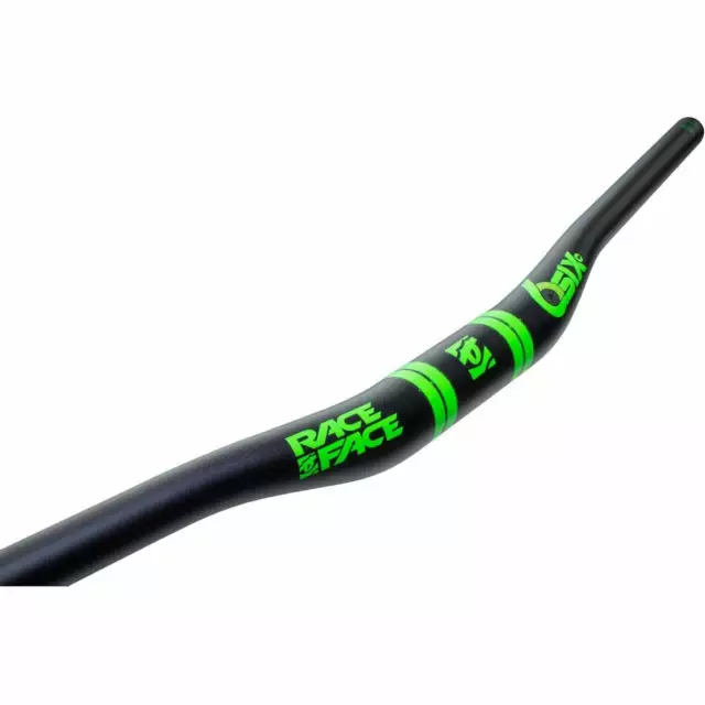 Race Face Sixc Carbon Handlebar With Logo Black / Green - 20 MM Riser / 35 X 820