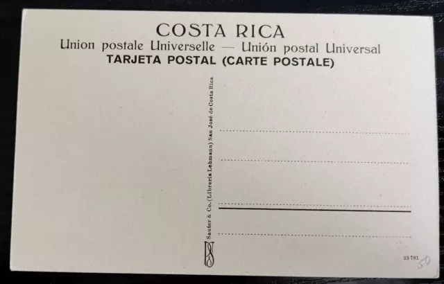 Costa Rica Postkarte San Jose Teatro Nacional sehr alt