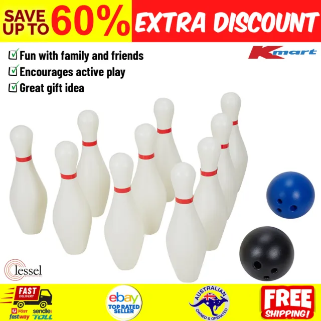 Giant 42cm Tall Ten Pin Bowling Set Ball & Storage Bag Indoor Outdoor Game