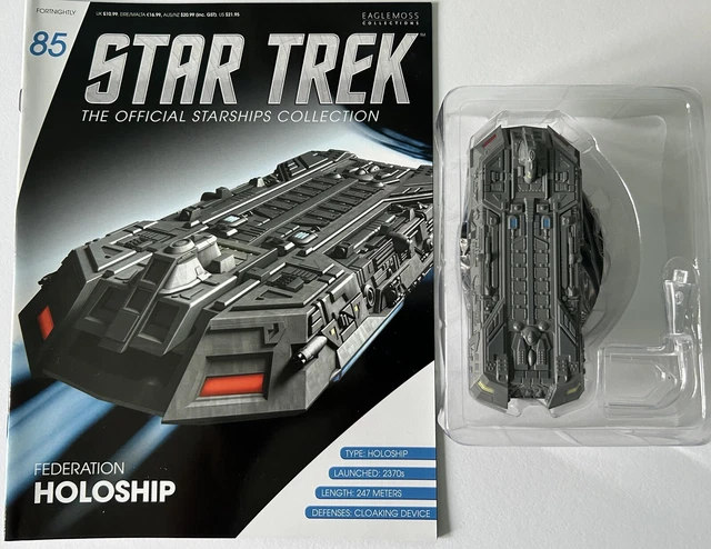 EAGLEMOSS Star Trek Starship 85 - Federation Holoship + Mag  NEW
