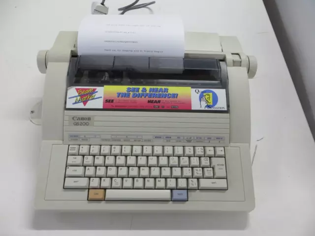 Canon U200 Electric Typewriter - with Original Box, Instructions and Ribbons