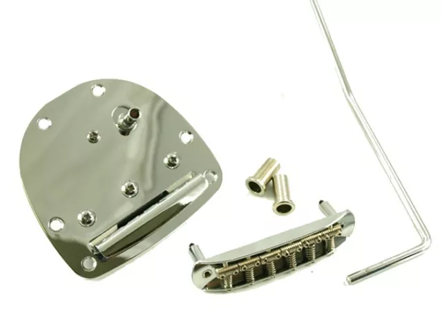 Jazzmaster Jaguar Style Guitar Tremolo Bridge And Tailpiece • Chrome