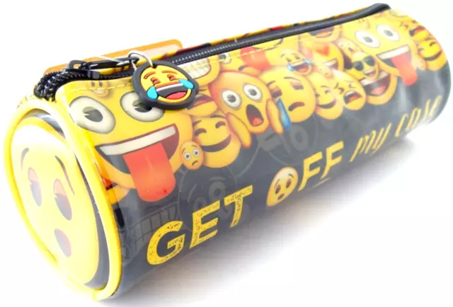 Emoji Pencil Case Barrel Pencil Case Smiley Face Pencil Case Childrens Pen Case