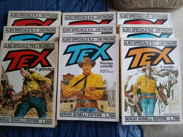 Tex albo speciale gigante. Dal n. 1 al n.9  compreso. Texone Usati 1^ edizione