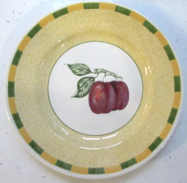 Churchill Ceramic "Somerset Fruits" 17Cm Side / Tea Plate - Plum Design.