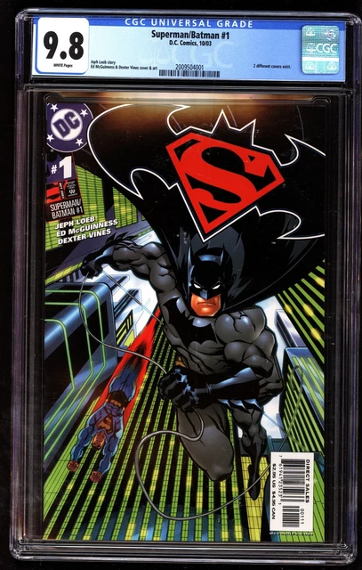 Superman/Batman 1 CGC 9.8 Batman Variant McGuinness Vines 2003