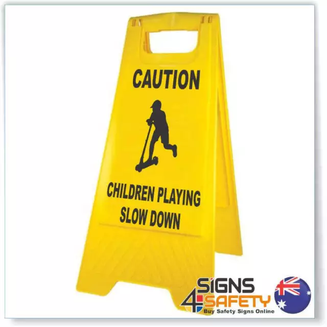 Caution Children Playing Slow Down "A" Frame Stand