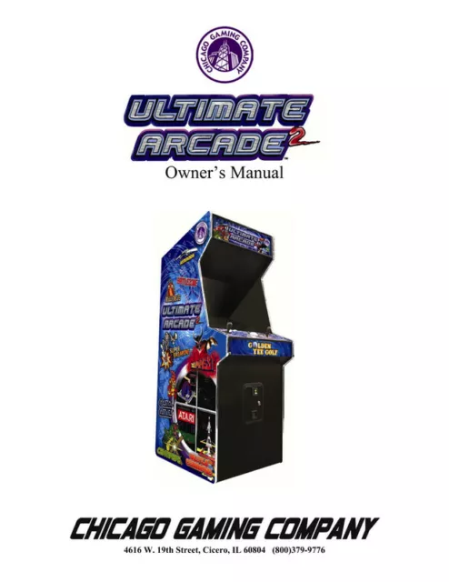 Ultimate Arcade 2 Multi Game Operations/Service/Repair/Troubleshooting Manual pc