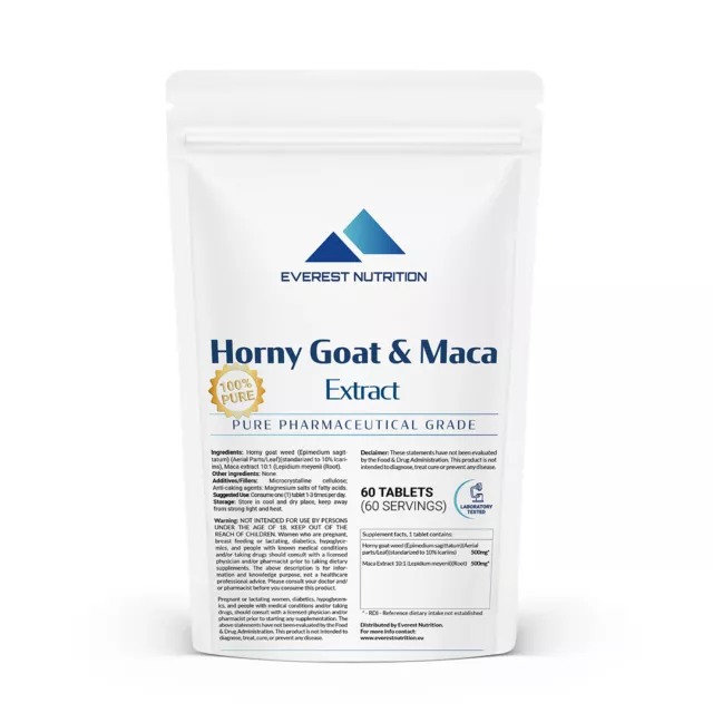 Extrait de Maca et de Chèvre Cornée 1000mg Comprimés ÉNERGIE VITALITÉ FERTILITÉ