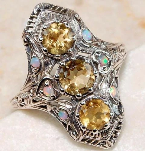 Bague fiançailles Art déco - Bijoux de luxe certifiés - 58 Facettes