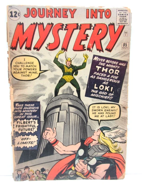 Vintage Marvel Comic Book Journey Into Mystery #85 Thor First Appearance Of Loki