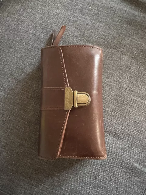 Kenneth Brownne Designer Black Real Leather Credit Card Holder Wallet Boxed
