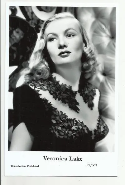 (B1) Veronica Lake Swiftsure Photo Postcard (27/363) Filmstar Pin Up Glamor