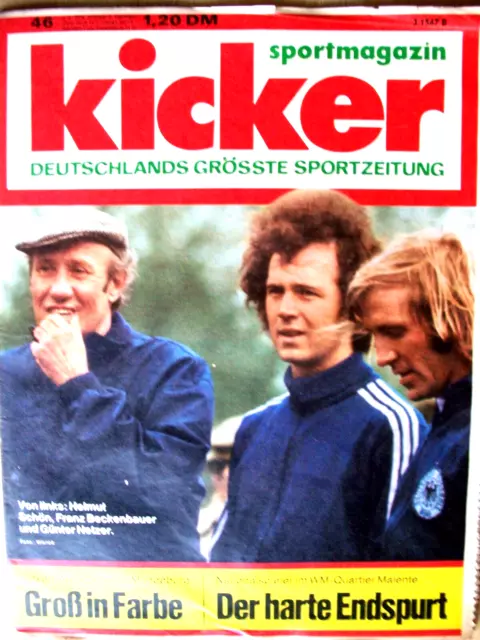 Beckenbauer/Netzer - "Kicker" 46/1974 - Malente-Vorbereitung Wm´74 -Helmut Schön