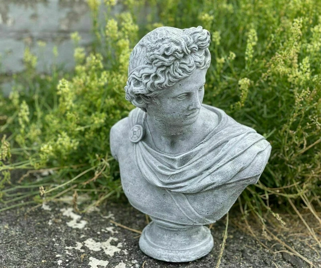 Statua Gargoyle In Pietra Per Giardino - Lavorata A Mano, Resistente Al Gelo (-30°C), Dimensioni 31x17x17 Cm, Peso 9 Kg